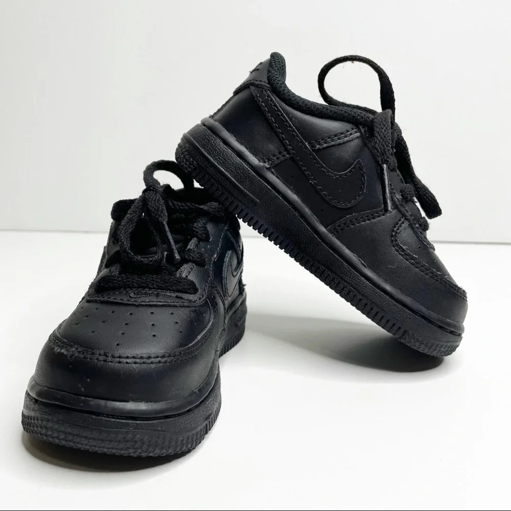 Nike Air Force 1 Black/Black Basketball Shoes 314194-009